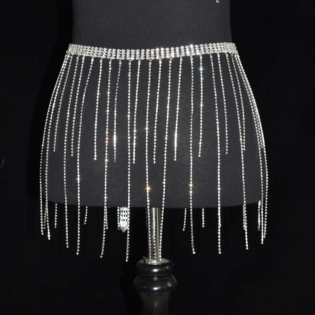 Gift Luxurious Women's Body Jewelry Sexy Rhinestone Waist Chain Belt Adjustable Tassel Skirt Festival Party Dresse Accessoriess